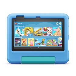 Amazon Fire 7 Kids Tablet (2022) WiFi 16 GB mit blauer H&uuml;lle