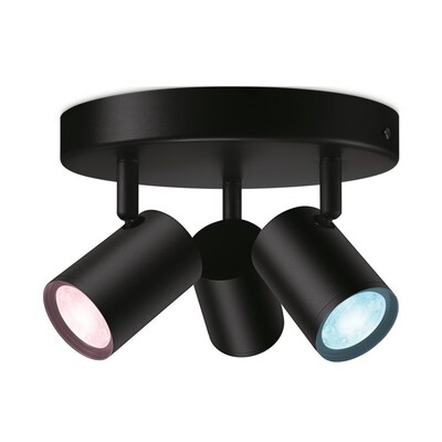 Color günstig Kaufen-WiZ IMAGEO 3er Spots Deckenleuchte Tunable White&Color 1035lm Schwarz Einzelpac. WiZ IMAGEO 3er Spots Deckenleuchte Tunable White&Color 1035lm Schwarz Einzelpac <![CDATA[• Technologie: LED mit einstellbarer Lichtfarbe • Material: Kunststoff/Me