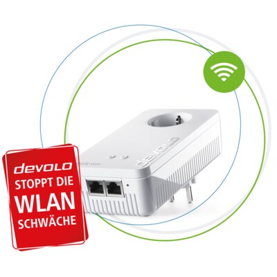 WLAN Mesh günstig Kaufen-devolo Magic 2 WiFi ac Next Ergänzung (2400Mbit, Powerline + WLAN, 2x LAN, Mesh). devolo Magic 2 WiFi ac Next Ergänzung (2400Mbit, Powerline + WLAN, 2x LAN, Mesh) <![CDATA[• Weltweit schnellster Powerline-Adapter • Bis zu 2.400 Mbit/s Übert