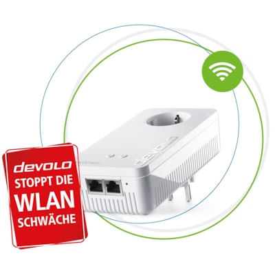 WLAN AC  günstig Kaufen-devolo Magic 2 WiFi ac Next Ergänzung (2400Mbit, Powerline + WLAN, 2x LAN, Mesh). devolo Magic 2 WiFi ac Next Ergänzung (2400Mbit, Powerline + WLAN, 2x LAN, Mesh) <![CDATA[• Weltweit schnellster Powerline-Adapter • Bis zu 2.400 Mbit/s Übert