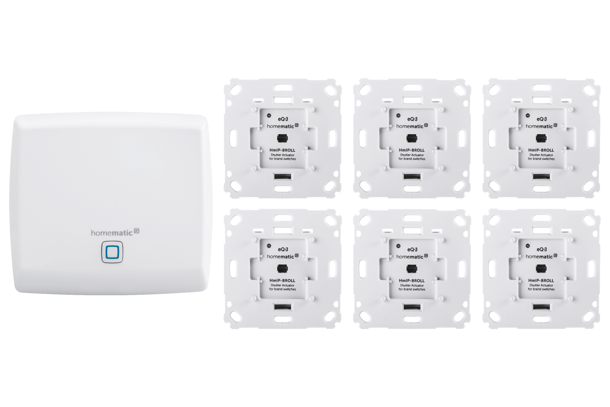 Homematic IP Starter Set Beschattung Plus, 6x Aktor HmIP-BROLL &amp;amp; Access Point