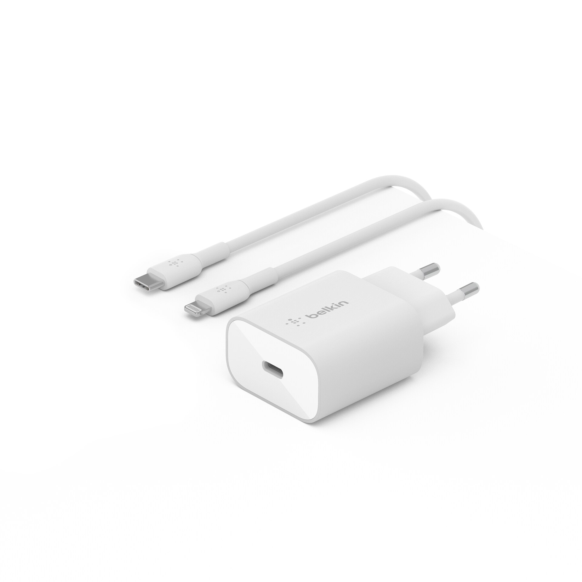 Belkin 25W USB-C Ladeger&auml;t PowerDelivery lightning Kabel 1m wei&szlig;