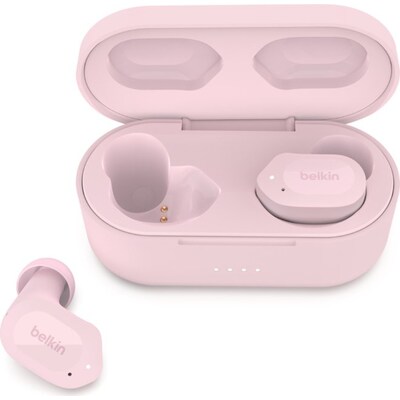 PLAY:1 günstig Kaufen-Belkin SOUNDFORM™ Play True Wireless In-Ear Kopfhörer rosa. Belkin SOUNDFORM™ Play True Wireless In-Ear Kopfhörer rosa <![CDATA[• perfekte Passform • bis zu 38 Stunden Akkulaufzeit • schweiß- und spritzwasserbeständigen Des