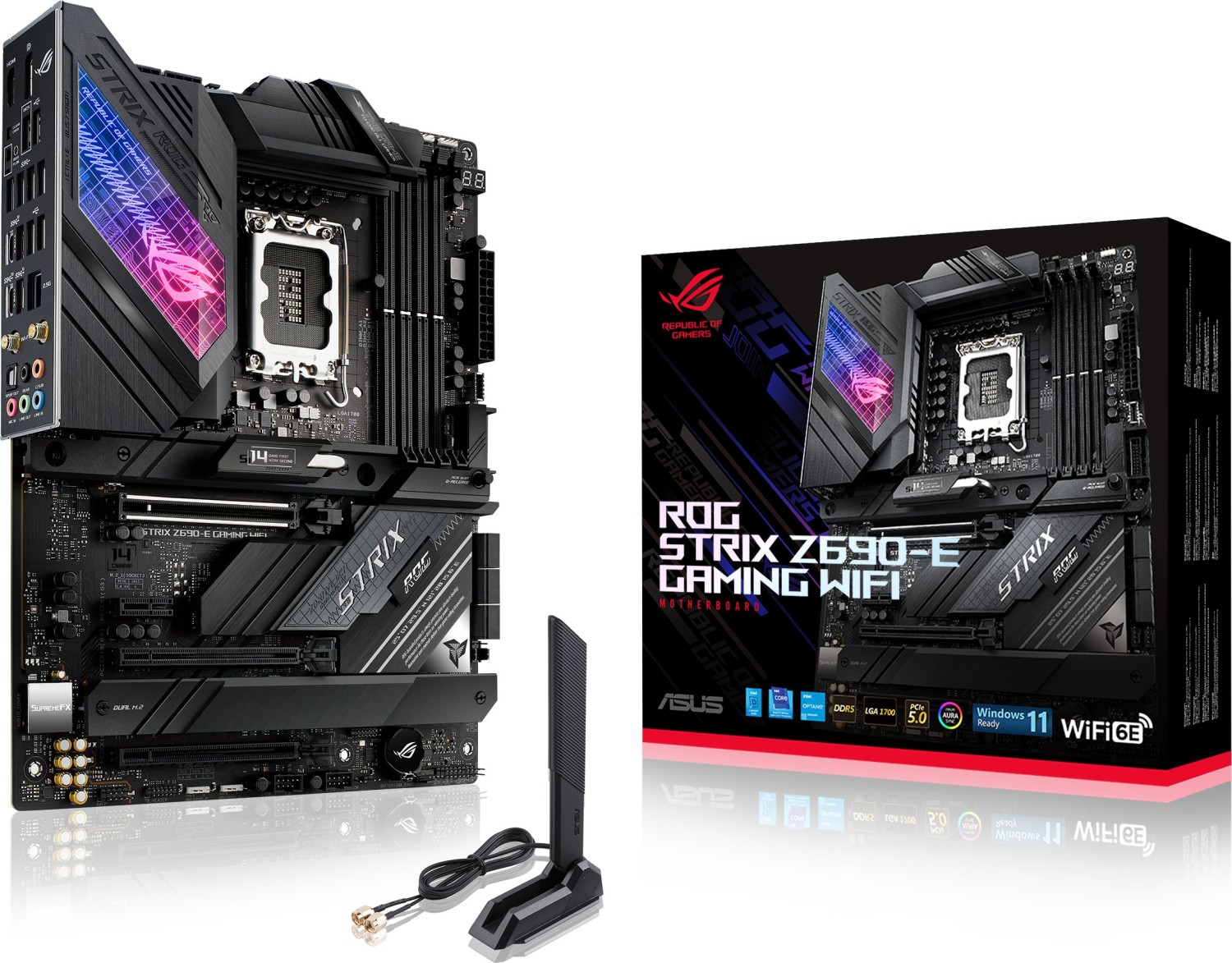 ASUS ROG STRIX Z690-E GAMING WIFI ATX Mainboard Sockel 1700 DP/HDMI/M.2/WIFI/BT