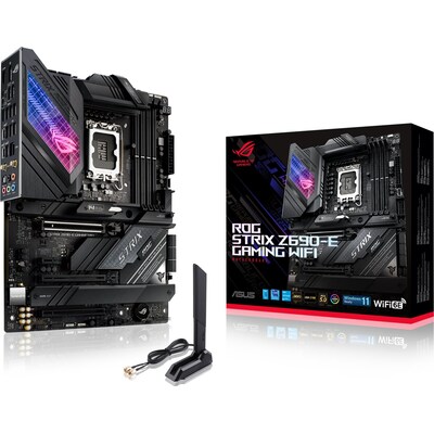 Bluetooth/WIFI günstig Kaufen-ASUS ROG STRIX Z690-E GAMING WIFI ATX Mainboard Sockel 1700 DP/HDMI/M.2/WIFI/BT. ASUS ROG STRIX Z690-E GAMING WIFI ATX Mainboard Sockel 1700 DP/HDMI/M.2/WIFI/BT <![CDATA[• ATX Mainboard mit Sockel Intel 1700 für Intel Core 12. Generation-CP • Intel Z