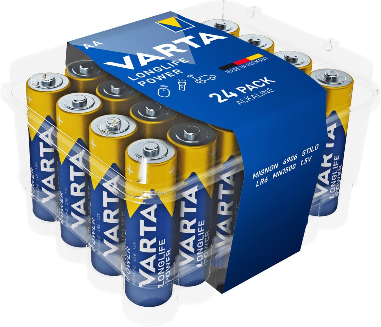 VARTA Longlife Power Batterie Mignon AA LR6 24er Big Box