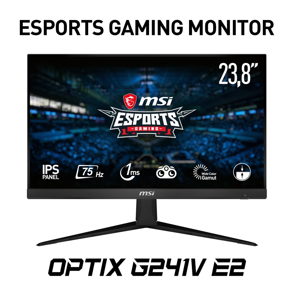 MSI Optix G241VDE E2 60cm (23.8") FHD Gaming Monitor HDMI/DP 75Hz 1ms FreeSync