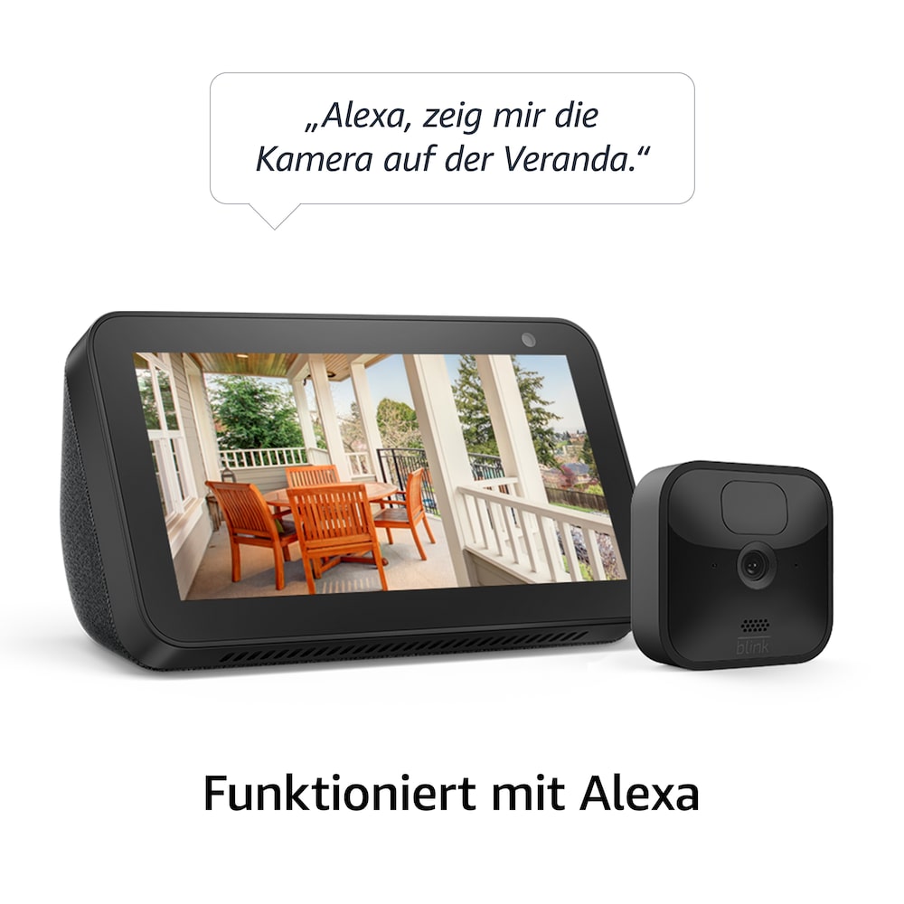 Blink Outdoor - 2 Kamera System HD-Sicherheitskamera + Amazon Echo Show 5