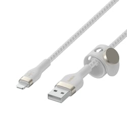 Belkin Pro Flex Lightning/ USB-A Kabel mfi zertifiziert 2m wei&szlig;