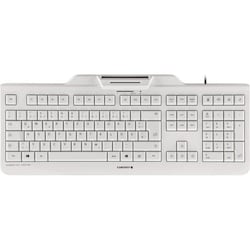 Cherry KC 1000 SC Keyboard mit Smart Card Reader USB wei&szlig;-grau
