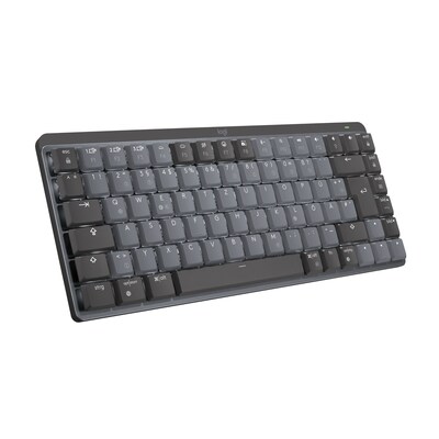 Logitech MX Mechanical Mini Grafit, Taktile-Switches (Leise), DE-Layout (Qwertz), Logi Bolt Adapter, Bluetooth, USB-C, Unterstützt von Logi Options+