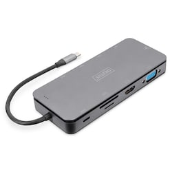 DIGITUS 11 Port USB-C Dockingstation mit SSD Geh&auml;use