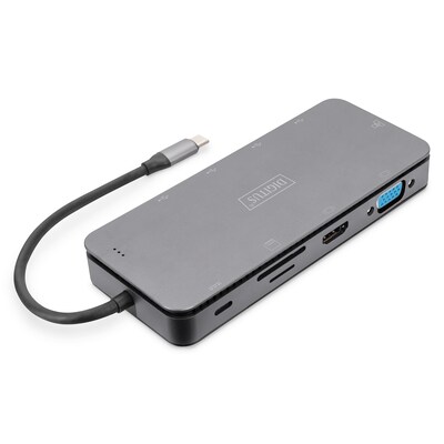 Digitus günstig Kaufen-DIGITUS DA-70896 11 Port USB-C Dockingstation mit SSD Gehäuse. DIGITUS DA-70896 11 Port USB-C Dockingstation mit SSD Gehäuse <![CDATA[• USB-C Dockingstation mit SSD Gehäuse • SSD Gehäuse für M.2 NVMe SSDs • Unterstützt UHD bis 4K/30Hz 