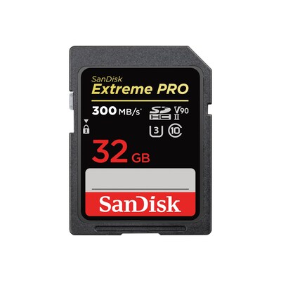32 Pro günstig Kaufen-SanDisk Extreme Pro 32 GB SDHC UHS-II-Speicherkarte bis 300 MB/s. SanDisk Extreme Pro 32 GB SDHC UHS-II-Speicherkarte bis 300 MB/s <![CDATA[• Speichertyp: SDHC (UHS-II) • Speicherkapazität: 32 GB • Geschwindigkeitsklasse: Cl10, U3, V90 • max. Les