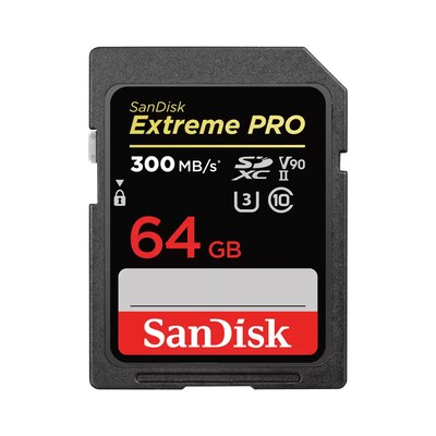 UHS II günstig Kaufen-SanDisk Extreme Pro 64 GB SDXC UHS-II-Speicherkarte bis 300 MB/s. SanDisk Extreme Pro 64 GB SDXC UHS-II-Speicherkarte bis 300 MB/s <![CDATA[• Speichertyp: SDXC (UHS-II) • Speicherkapazität: 64 GB • Geschwindigkeitsklasse: Cl10, U3, V90 • max. Les