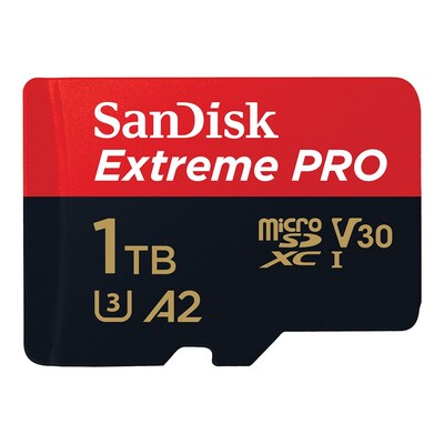 SDXC Karte günstig Kaufen-SanDisk Extreme Pro 1 TB microSDXC UHS-I-Speicherkarte bis 200 MB/s. SanDisk Extreme Pro 1 TB microSDXC UHS-I-Speicherkarte bis 200 MB/s <![CDATA[• Speichertyp: microSDXC (UHS-I) inklusive SD-Adapter • Speicherkapazität: 1 TB • Geschwindigkeitsklas
