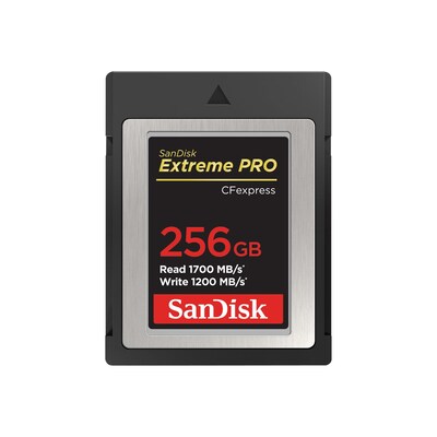 EX P günstig Kaufen-SanDisk Extreme Pro 256 GB CFexpress Typ B Speicherkarte bis zu 1700 MB/s. SanDisk Extreme Pro 256 GB CFexpress Typ B Speicherkarte bis zu 1700 MB/s <![CDATA[• Speichertyp: CFexpress • Speicherkapazität: 256 GB • max. Lese-/Schreibgeschwindigkeit: 