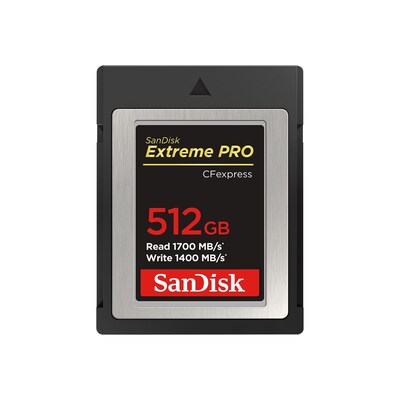 zu B günstig Kaufen-SanDisk Extreme Pro 512 GB CFexpress Typ B Speicherkarte bis zu 1700 MB/s. SanDisk Extreme Pro 512 GB CFexpress Typ B Speicherkarte bis zu 1700 MB/s <![CDATA[• Speichertyp: CFexpress • Speicherkapazität: 512 GB • max. Lese-/Schreibgeschwindigkeit: 