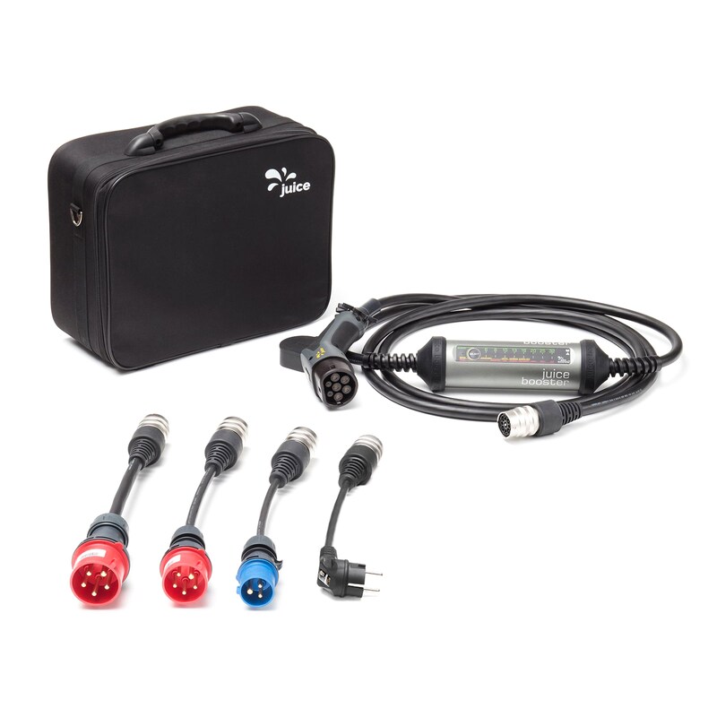 Ladekabel Set günstig Kaufen-JUICE BOOSTER 2 EU Traveller Set. JUICE BOOSTER 2 EU Traveller Set <![CDATA[• JUICE BOOSTER 2 EU Traveller Set • 22 kW Ladeleistung • Integriertes Ladekabel 3,1m • Kompatibel mit allen Elektroautos vom Typ1/Typ 2]]>. 