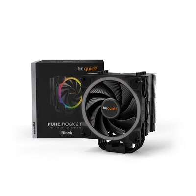 be quiet! Pure Rock 2 FX ARGB CPU Kühler für Intel und AMD, schwarz