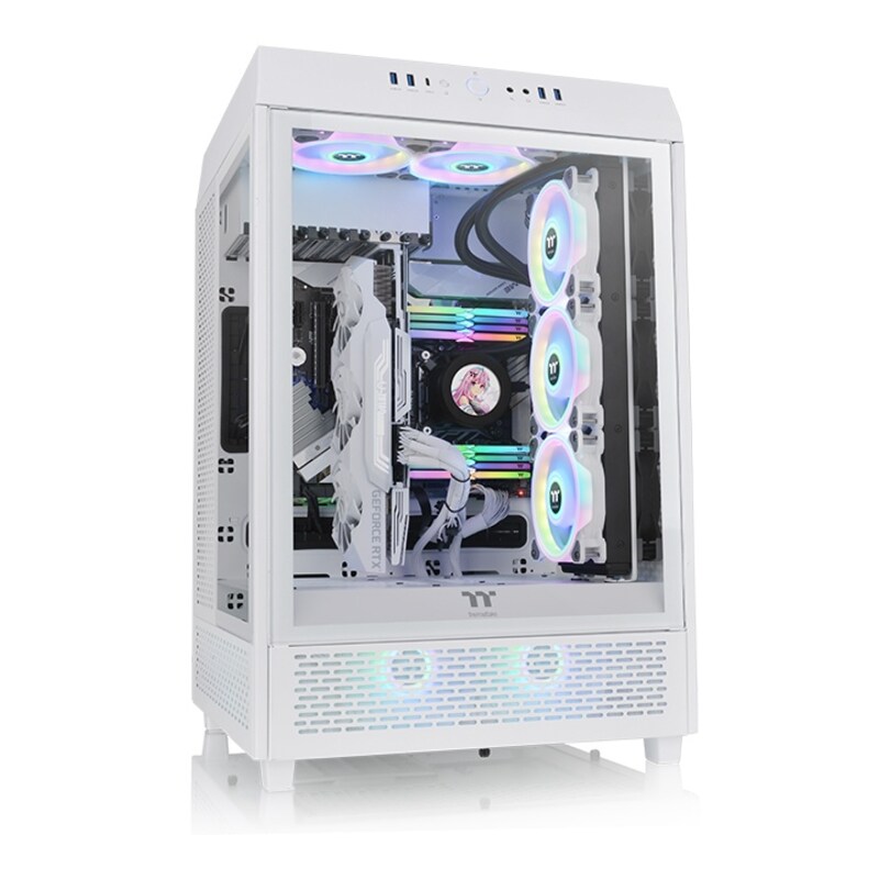 THERMALTAKE The Tower 500 Snow White Midi-Tower ATX Gehäuse weiß, Seitenfenster