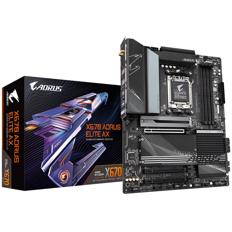 GIGABYTE X670 AORUS ELITE AX ATX Mainboard Sockel AM5 HDMI/USB-C/4xM.2/WIFI6E