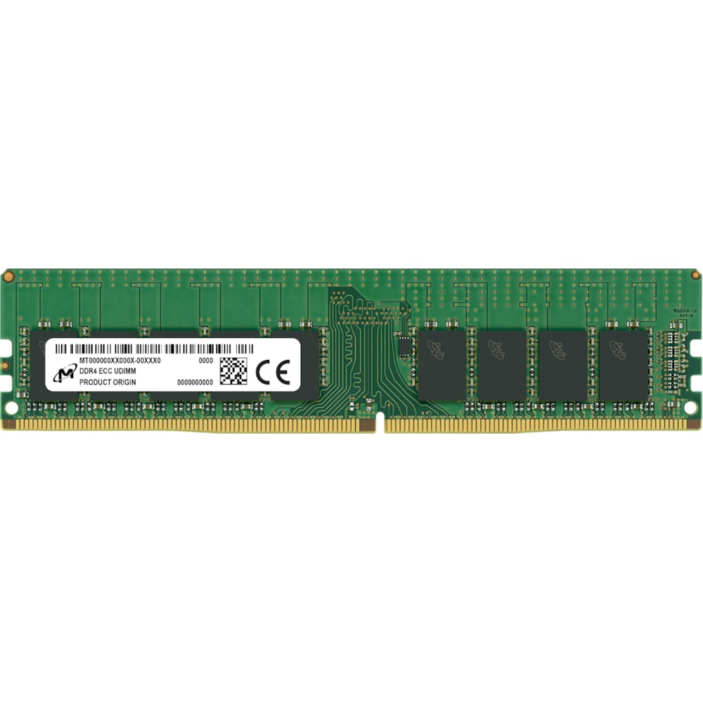 32GB (1x32GB) MICRON UDIMM DDR4-3200, CL22-22-22, reg ECC, dual ranked x8
