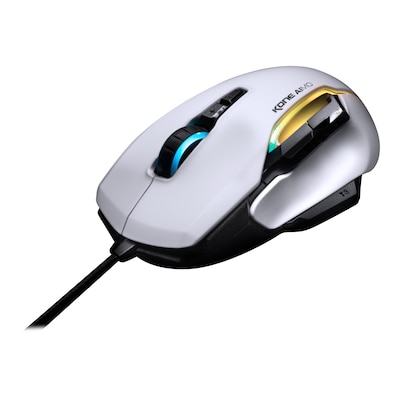 70 und günstig Kaufen-ROCCAT Kone AIMO remastered Gaming Maus weiss. ROCCAT Kone AIMO remastered Gaming Maus weiss <![CDATA[• Anwendungsbereich: Gaming, 12 Tasten, Scrollrad • Kabelgebunden (USB) • Sensortechnologie: Optisch (16.000 dpi) • Weiß, 130g, 40,0 mm x 70,0 m