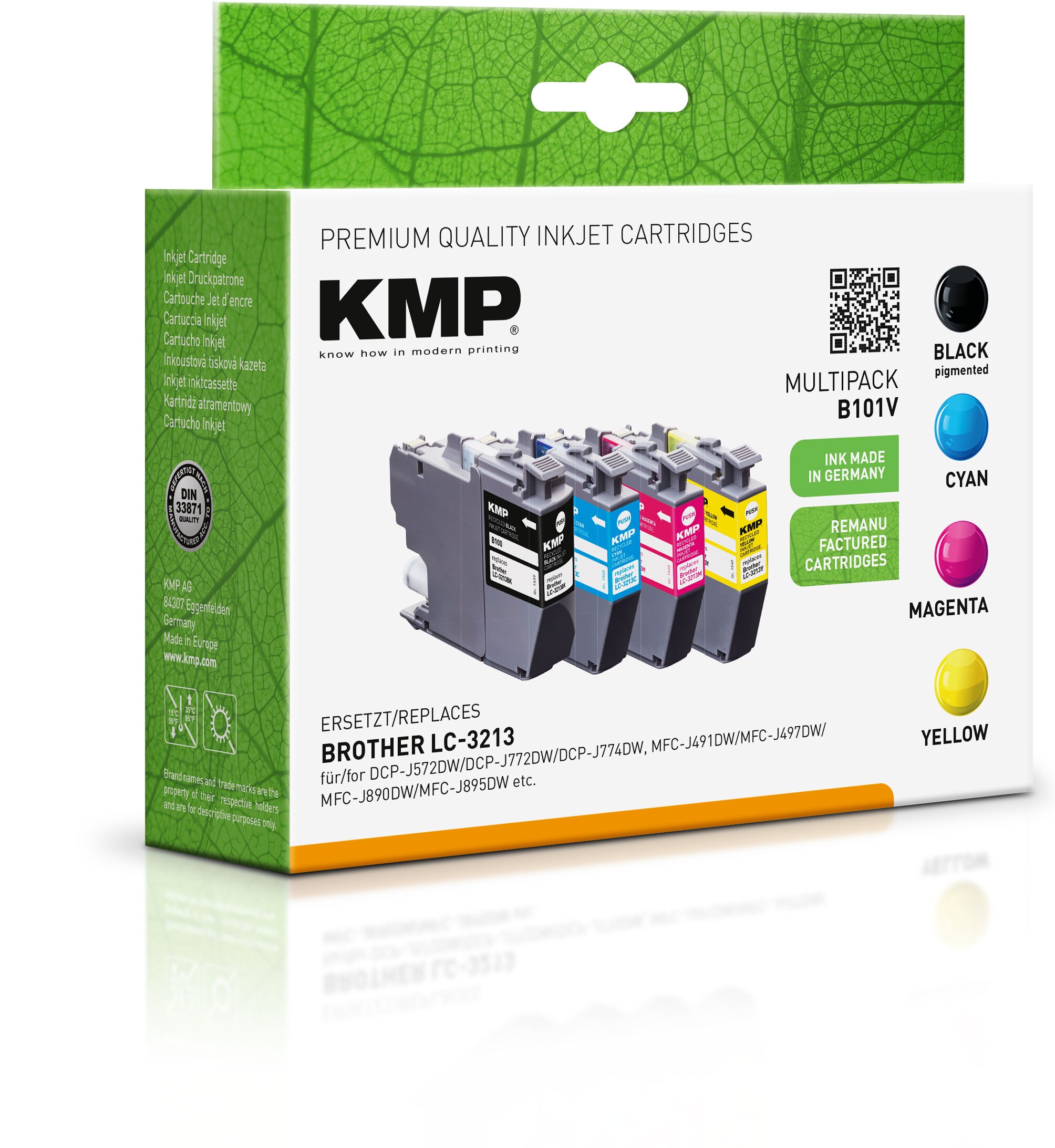 KMP Tintenpatronen Multipack ersetzt Brother LC3213VAL