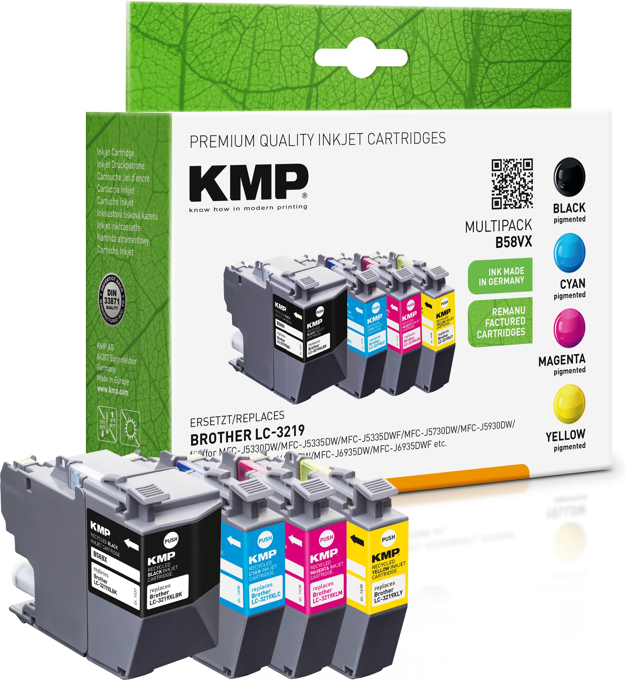 KMP Tintenpatronen Multipack ersetzt Brother LC3219XLVAL