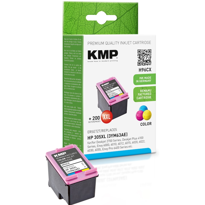 ersetzt HP günstig Kaufen-KMP Tintenpatronen Farbig ersetzt  HP HP305XL (3YM63AE). KMP Tintenpatronen Farbig ersetzt  HP HP305XL (3YM63AE) <![CDATA[• KMP H96CX • Farbe: Color (Cyan, Magenta, Gelb) • Inhalt: 12ml • Reichweite: 400 Seiten DIN A4 • Kompatibel mit: HP305XL (3YM63AE)]]