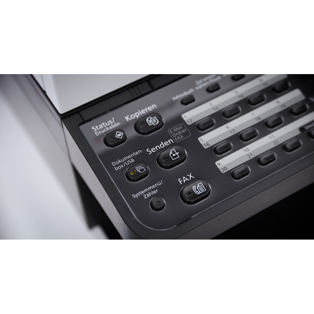 Kopierer Drucker Scanner Kyocera Klimaschutz-System Ecosys MA2100cfx Farblaser Multifunktionsdrucker LAN Inkl Faxgerät USB 2.0 und Mobile-Print-Funktion 