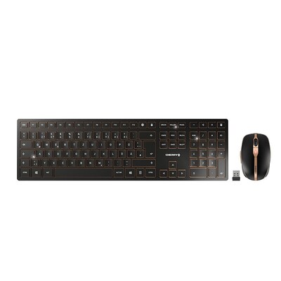 in 2 günstig Kaufen-Cherry DW 9100 SLIM Kabellose Maus-Tastaturkombination schwarz französ. Layout. Cherry DW 9100 SLIM Kabellose Maus-Tastaturkombination schwarz französ. Layout <![CDATA[• Kabellos, 2,4GHz, 10 m Reichweite • Tastatur-Layout: französisch, Tast