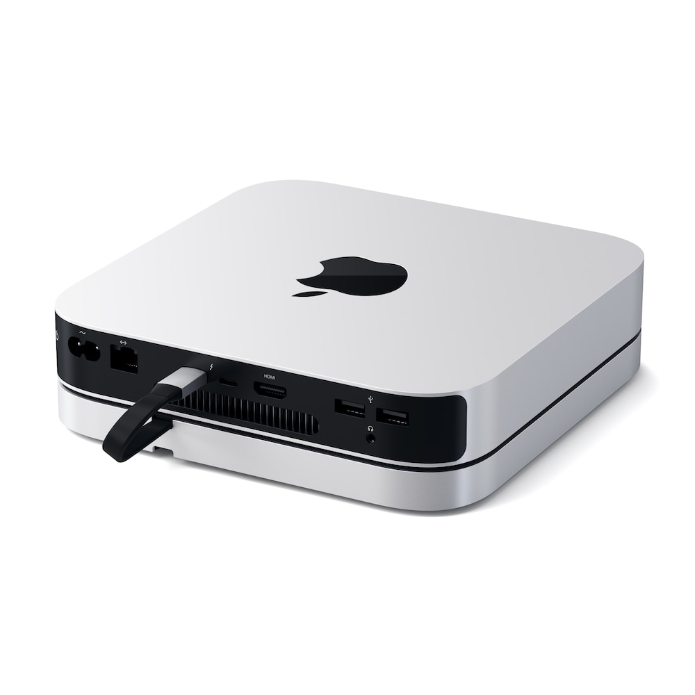 Satechi Aluminum Stand Hub für Mac Mini mit SSD-Gehäuse Silber