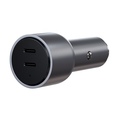 AA car günstig Kaufen-Satechi 40W Dual USB-C PD Car Charger Space Grau. Satechi 40W Dual USB-C PD Car Charger Space Grau <![CDATA[• Passt in die standardmäßigen Zigarettenanzünder mit 12 Volt • 2x USB-C mit jeweils 20W, insgesamt 40W • Maße: 7,62 x 3,1 x 3,1 Zentimet