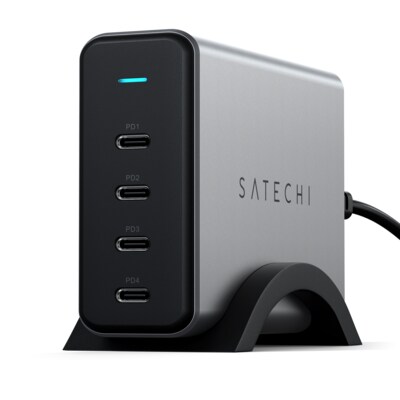 USB C  günstig Kaufen-Satechi 165W USB-C 4-Port PD GaN Charger. Satechi 165W USB-C 4-Port PD GaN Charger <![CDATA[• Kompaktes schnelles Ladegerät • Vier USB-C-PD-Anschlüsse • Maße: 10 x 3,1 x 7,1 Zentimeter]]>. 