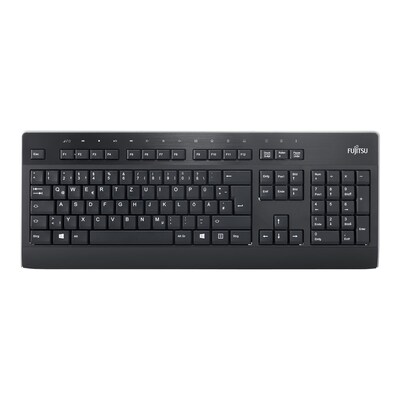 USB deutsch günstig Kaufen-Fujitsu KB955 Kabelgebundene USB-Tastatur deutsches Layout schwarz 1,8m Kabel. Fujitsu KB955 Kabelgebundene USB-Tastatur deutsches Layout schwarz 1,8m Kabel <![CDATA[• Anwendungsbereich: professionelles Arbeiten, Nummernblock integriert • Kabelgebunde