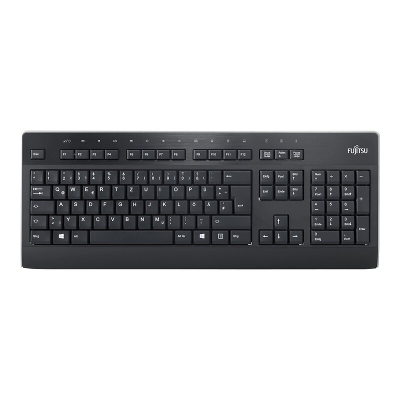 Fujitsu KB955 Kabelgebundene USB-Tastatur deutsches Layout schwarz 1,8m Kabel