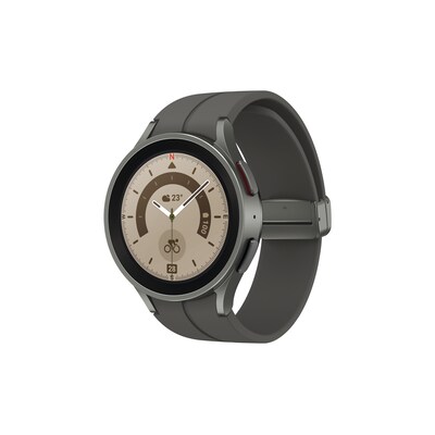 TC CD günstig Kaufen-Samsung Galaxy Watch5 Pro 45mm Gray Titanium Smartwatch. Samsung Galaxy Watch5 Pro 45mm Gray Titanium Smartwatch <![CDATA[• 3,63 cm (1,4 Zoll) OLED Display • 2 Tage Akkulaufzeit • Titan Gehäuse • Wasserfest: IP68]]>. 