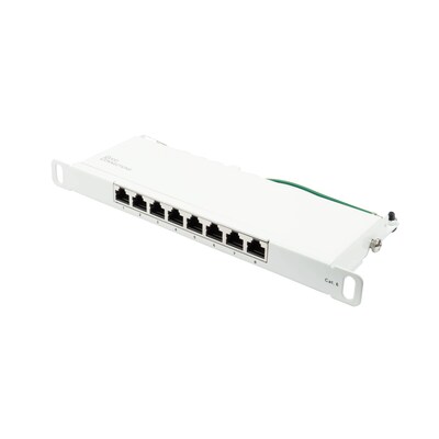 The Port günstig Kaufen-Good Connections Patch Panel 10" Cat. 6 8-Port 0,5 HE STP reinweiß. Good Connections Patch Panel 10" Cat. 6 8-Port 0,5 HE STP reinweiß <![CDATA[• Hochwertiges Patchpanel / Patchfeld / Verteilerfeld • Für 1-GIGABIT/s Ethernet und fü