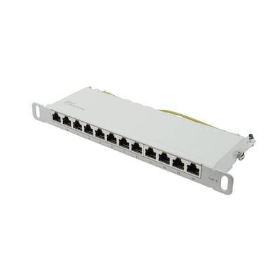 ETHERNET günstig Kaufen-Good Connections Patch Panel 10" Cat. 6 12-Port 0,5 HE STP lichtgrau. Good Connections Patch Panel 10" Cat. 6 12-Port 0,5 HE STP lichtgrau <![CDATA[• Hochwertiges Patchpanel / Patchfeld / Verteilerfeld • Für 1-GIGABIT/s Ethernet und für Übe