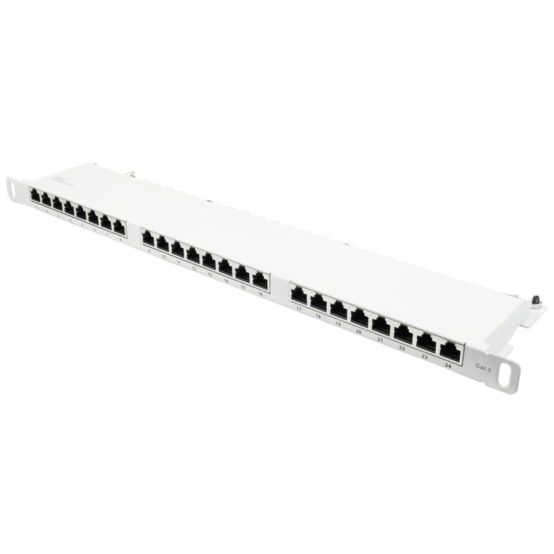 Good Connections Patch Panel 19" Cat. 6 24-Port 0,5 HE STP reinweiß