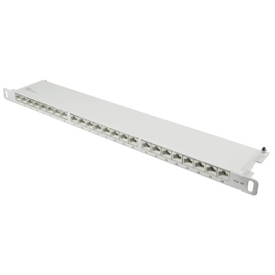 WiFi/Ethernet günstig Kaufen-Good Connections Patch Panel 19" Cat. 6A 24-Port 0,5 HE STP lichtgrau. Good Connections Patch Panel 19" Cat. 6A 24-Port 0,5 HE STP lichtgrau <![CDATA[• Hochwertiges Patchpanel / Patchfeld / Verteilerfeld • Für 1-GIGABIT/s Ethernet und für Ü