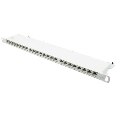 Good Connections Patch Panel 19" Cat. 6A 24-Port 0,5 HE STP reinweiß