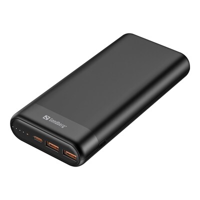 Powerbank,5000A günstig Kaufen-SANDBERG Powerbank 20000 mAh USB-C PD65W + 2 x USB-A QC3.0. SANDBERG Powerbank 20000 mAh USB-C PD65W + 2 x USB-A QC3.0 <![CDATA[• Kapazität: 20.000 mAh • Universelle Energiequelle für unterwegs • USB-A, QC 3.0 und USB-C PD 65W]]>. 