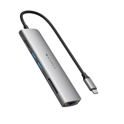 NT USB günstig Kaufen-HyperDrive SLAB 7-in-1 USB-C. HyperDrive SLAB 7-in-1 USB-C <![CDATA[• Unterstützung für ein einzelnes 4K 60Hz-Display • Tragbar und reisefertig • Unterstützt Passthrough-Laden mit bis zu 90 W]]>. 