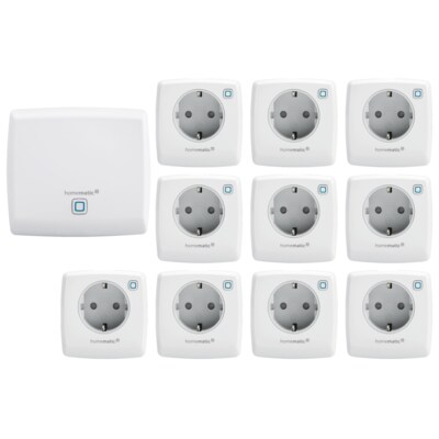 SS RN günstig Kaufen-Homematic IP Starter Set Schaltsteckdose HMIP-PS2, 10er & Access Point. Homematic IP Starter Set Schaltsteckdose HMIP-PS2, 10er & Access Point <![CDATA[• ermöglicht das Schalten von angeschlossenen Verbrauchern • Temperatur in Räumen mit ele