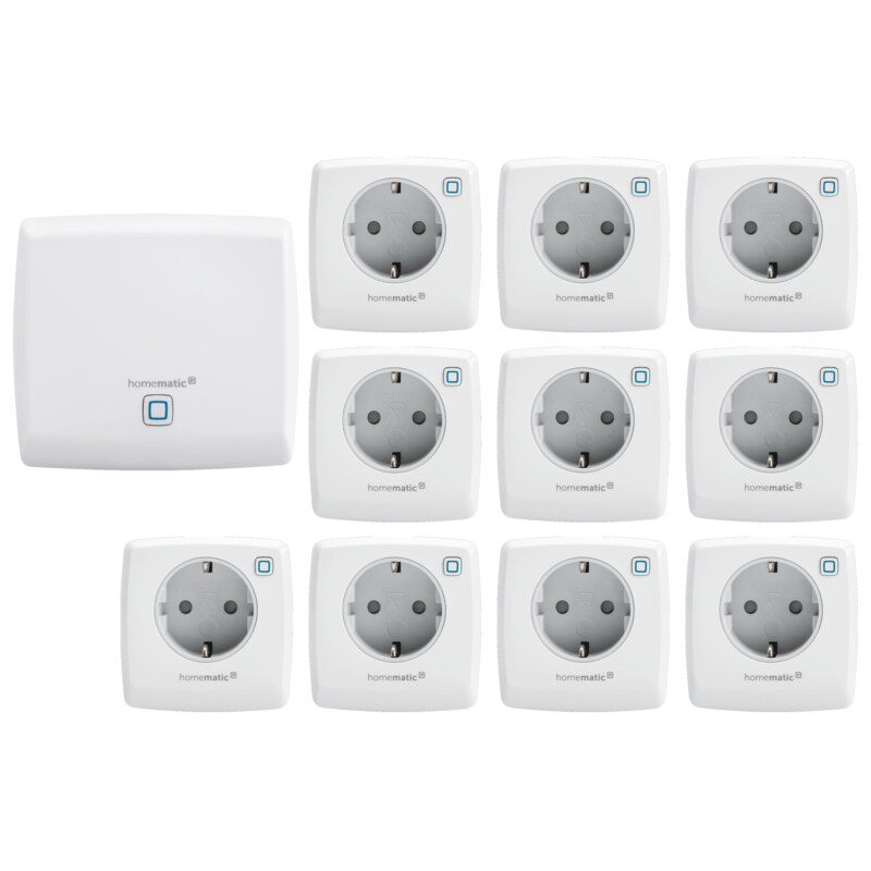 Home 2 günstig Kaufen-Homematic IP Starter Set • 10x Schaltsteckdose Smart Plug HMIP-PS2 • Access Point. Homematic IP Starter Set • 10x Schaltsteckdose Smart Plug HMIP-PS2 • Access Point <![CDATA[• ermöglicht das Schalten von angeschlossenen Verbrau