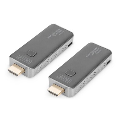 Ins Eck günstig Kaufen-DIGITUS Wireless HDMI Extender Set, 1 zu 1, Full HD, 50m Dongle. DIGITUS Wireless HDMI Extender Set, 1 zu 1, Full HD, 50m Dongle <![CDATA[• Wireless HDMI Extender Set • Multimedia Übertragung für private und berufliche Einsatzzwecke • Keine Softwa