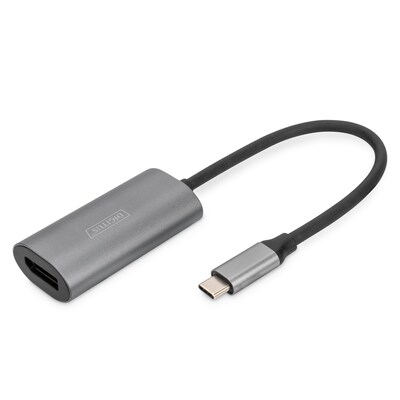 Displayport günstig Kaufen-DIGITUS USB-C - DP Adapter, 20 cm 8K/30Hz, silber, Aluminium Gehäuse. DIGITUS USB-C - DP Adapter, 20 cm 8K/30Hz, silber, Aluminium Gehäuse <![CDATA[• Adapterkabel • Universeller USB-C™ Grafik-Adapter mit DisplayPort-Ausgang • Volle 8K Au